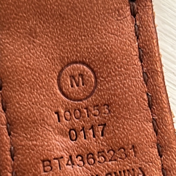 FOSSIL woven leather belt with gold toned buckle, women’s Medium - Picture 5 of 8